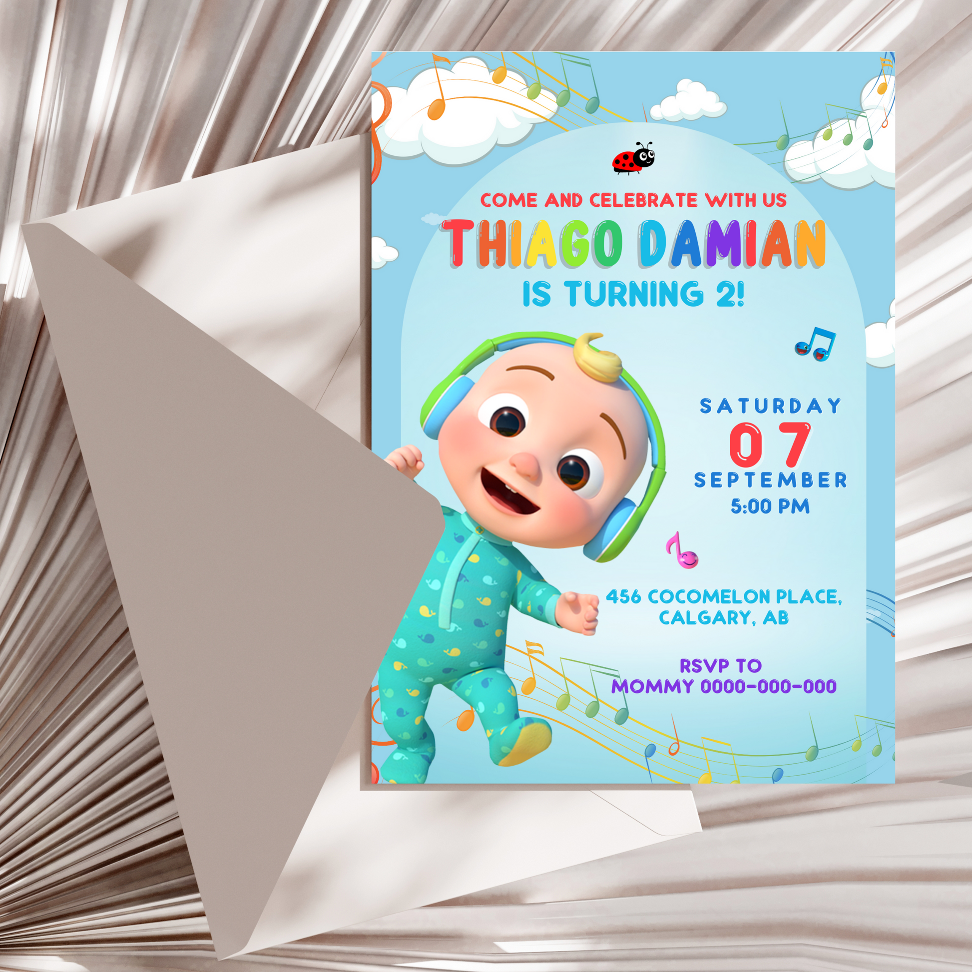 Customizable Cocomelon Birthday Party Invite for Toddlers